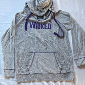 Wear Wicked Green for Good Hoodie Pullover Gray Purple Women's‎
